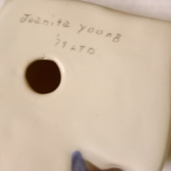 Vintage Handmade 1979, Baby Boy Sleeping on A Pillow Porcelain Ceramic 8"L x5.5 - Picture 7 of 10